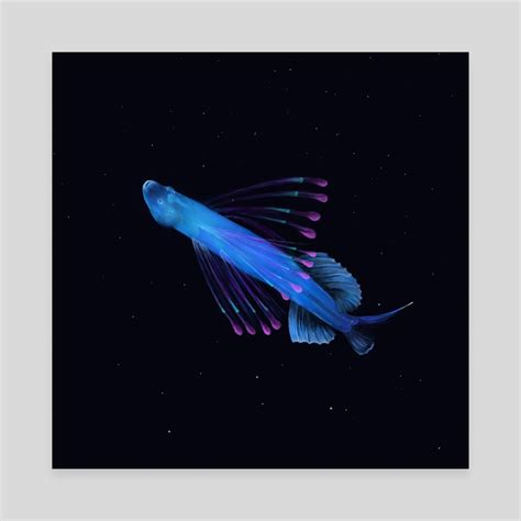 Bioluminescent Fish , an art canvas by Nicole Lamothe - INPRNT