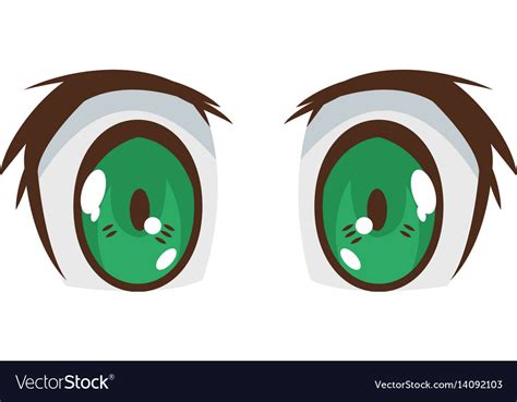 Anime eyes design Royalty Free Vector Image - VectorStock