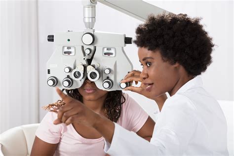 Optometrist Doing Sight Testing For Patient - Review of Optometric Business