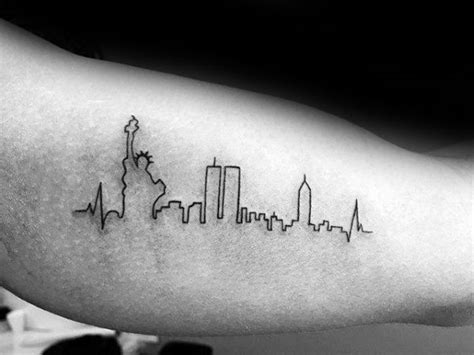 60 New York Skyline Tattoo Designs For Men - Big Apple Ink Ideas