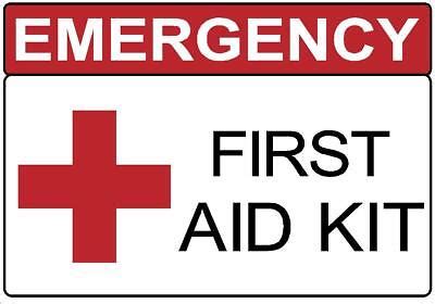 EMERGENCY FIRST AID KIT DECAL SAFETY SIGN STICKER OSHA HOSPITAL | eBay