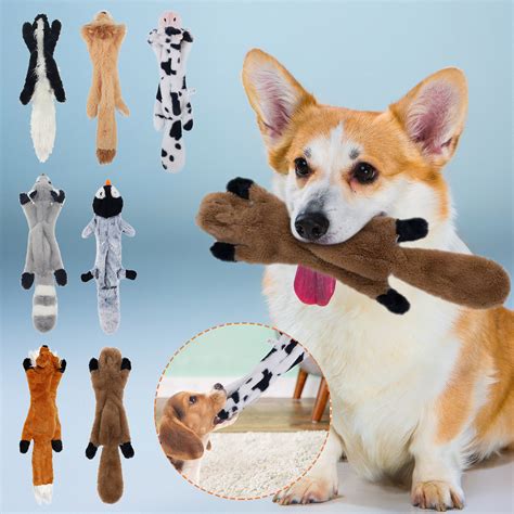 Oxodoi Deals Clearance Dog Squeaky Toys, No Stuffing Plush Chew Toy for Small Medium Dogs Puppy ...