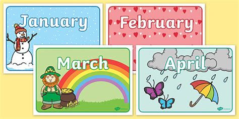 👉 Months of the Year Display Posters