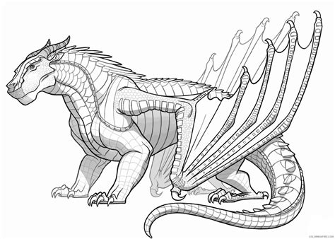 Fantasy Dragons Coloring Pages Printable Adult Dragon Printable 2021 2594 Coloring4free ...