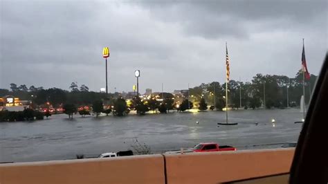 BREAKING - 105 East at I-45 - FLOODING in Downtown Conroe TX - YouTube