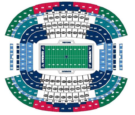Dallas Cowboys stadium map - Cowboys stadium map (Texas - USA)