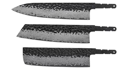 Knife Making Kit- Handmade Damascus Chef's Knife Blade Blanks for Sale!