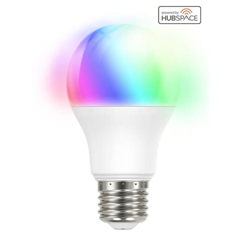 Ecosmart 60W Eqv. Smart Hubspace A19 Tunable Color LED Dimmable Light Bulb Amazon Alexa Go ...