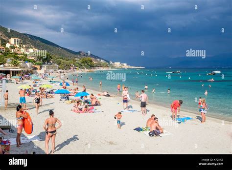 France, Corse-du Sud (2A), Gulf of Ajaccio, Marinella beach Stock Photo ...