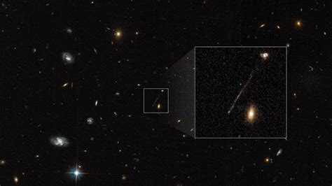 ESA - Hubble photographs stellar trail of runaway black hole