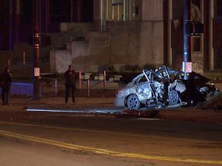 4 people killed in fiery crash after car goes off the road, hits light ...