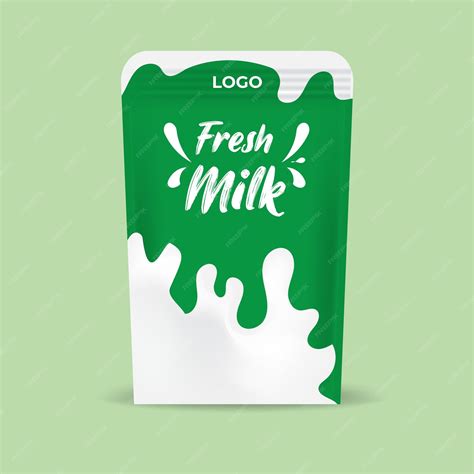 Premium Vector | Milk packaging design template