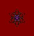 Purple lotus flower life sacred geometry logo Vector Image