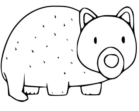 Normal Wombat Coloring Page - Free Printable Coloring Pages for Kids