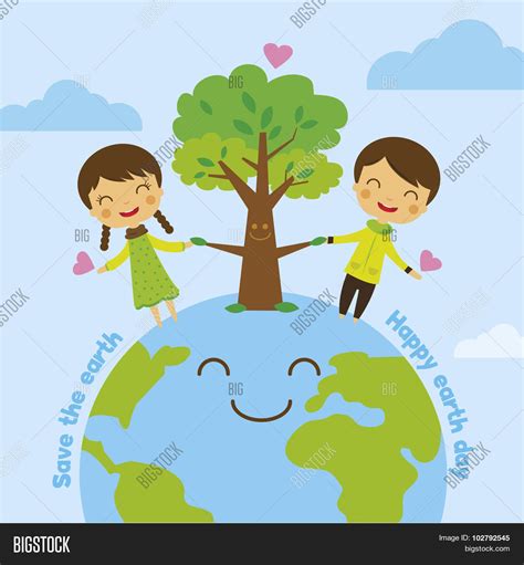 Cartoon Save Earth, Vector & Photo (Free Trial) | Bigstock