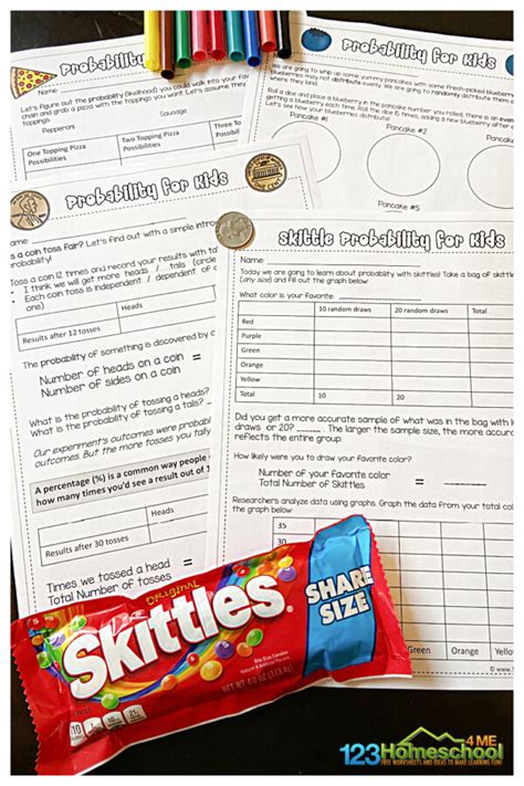 4 Hands-on Probability Games with FREE Printable Worksheets