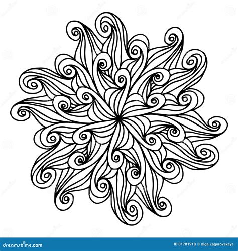 Mandala Coloring Page Doodle Stock Vector - Illustration of vector ...