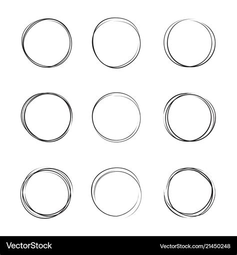 Hand drawn circle Royalty Free Vector Image - VectorStock