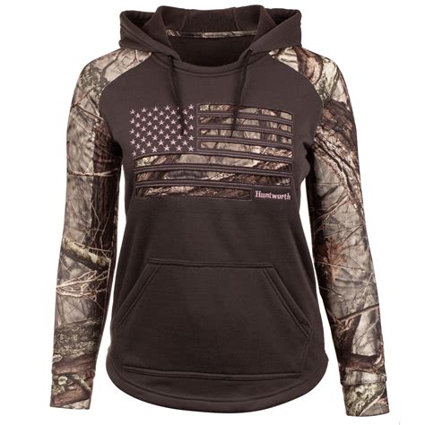 Women's Knit Jersey Camo Flag Hoodie - Huntworth Gear