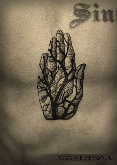 Hand of Tree. by NAZAR BUTKOVSKI | Tattoos, Picture tattoos, Hand tattoos