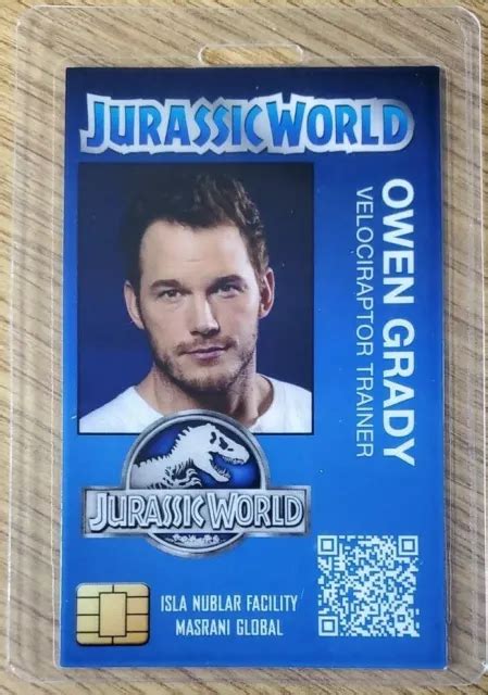 JURASSIC WORLD ID Badge - Owen Grady Velociraptor Trainer costume prop cosplay £7.72 - PicClick UK