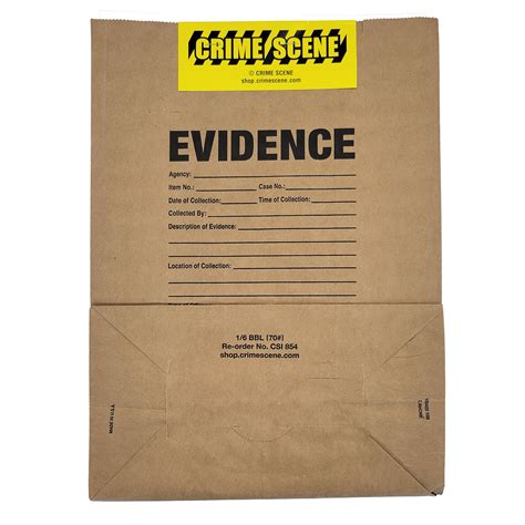 Paper Evidence Bags Sample Pack of 15 - Crime Scene Forensic Supply Store