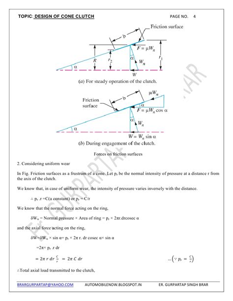 AUTOMOBILE/ MECHANICAL ENGG.: Design Of Cone Clutch