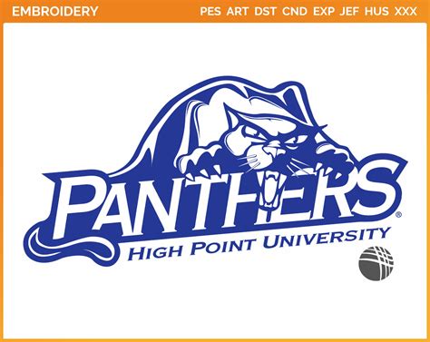 High Point Panthers - Alternate Logo (2004) - College Sports Embroidery Logo in 4 sizes & 8 formats