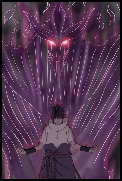 Download Naruto Sasuke Susanoo Drawing Wallpaper | Wallpapers.com