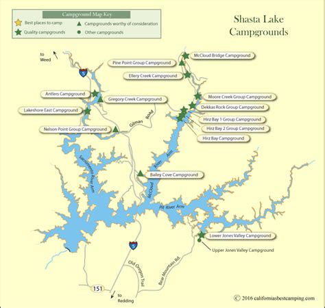 Shasta Lake Campground Map