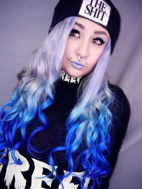 White and Blue Hair | Dye my hair, Purple hair, Blue hair