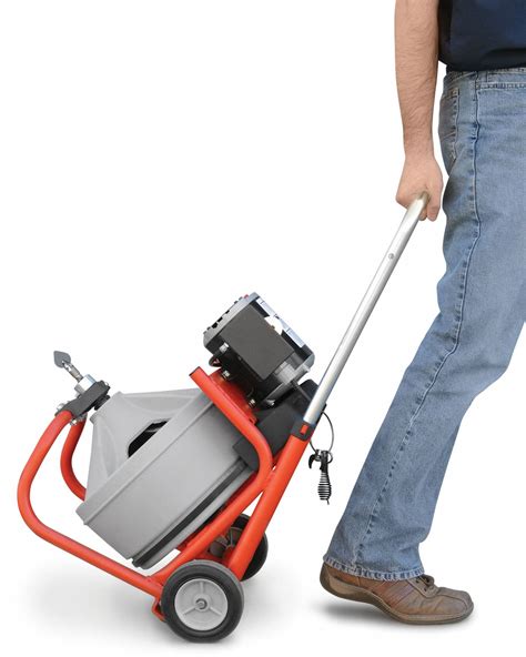 RIDGID Drain Cleaning Machine, Drain Line I.D. Size Range 1-1/2 in to 4 in, Max. Run 75 ft ...