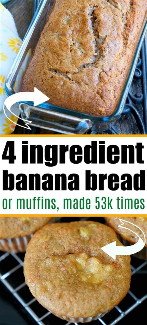 4 Ingredient Banana Bread Cake Mix - Cake Mix Banana Bread