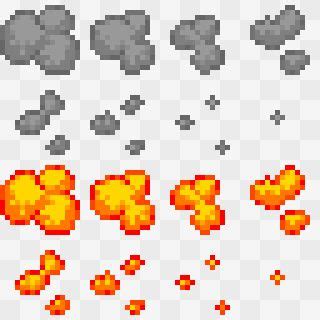 Smoke & Fire Animated Particle [16x16] | Fire animation, Pixel art design, Animation