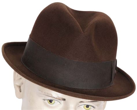 Vintage Borsalino Brown Fedora Hat Mens Size Large 7 1/4