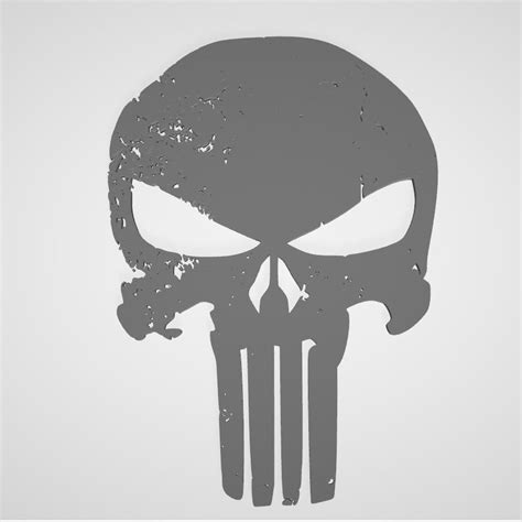 3D printable model Punisher Skull Logo | CGTrader