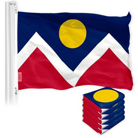 G128 - Denver City Flag 3x5FT 5 Pack 150D Printed Polyester | Oriental ...