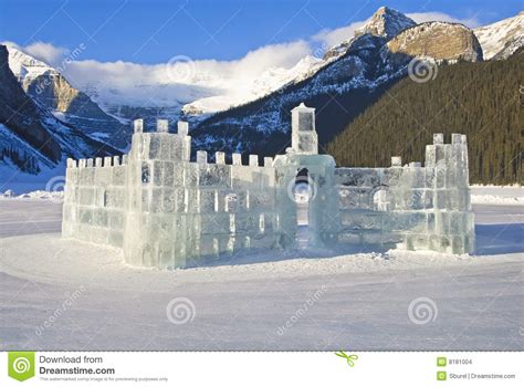 Ice Castle On Lake Louise Stock Images - Image: 8181004