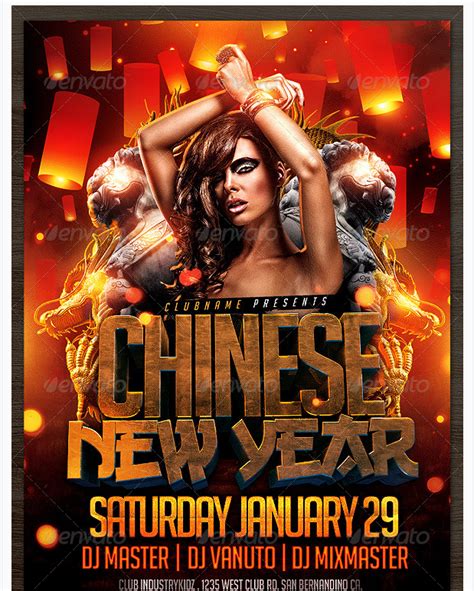 Chinese New Year Flyer Template - Party Flyer Templates For Clubs Business & Marketing