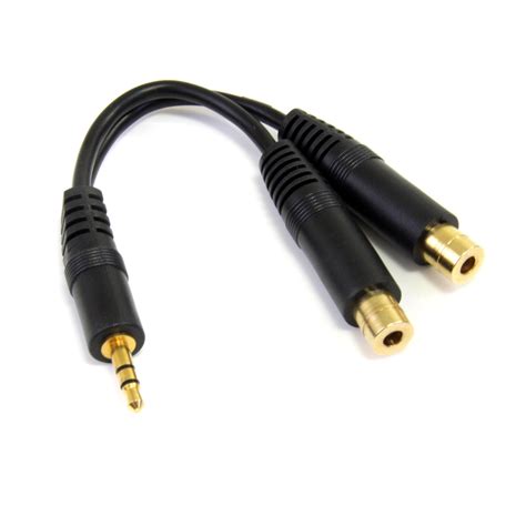 StarTech.com 6 in. 3.5mm Audio Splitter Cable - Stereo: Amazon.co.uk: Electronics