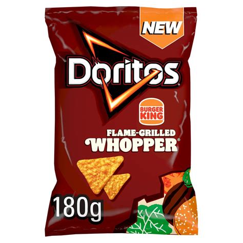 Doritos Burger King Flame Grilled Whopper Sharing Tortilla Chips Crisps 180g | Zoom