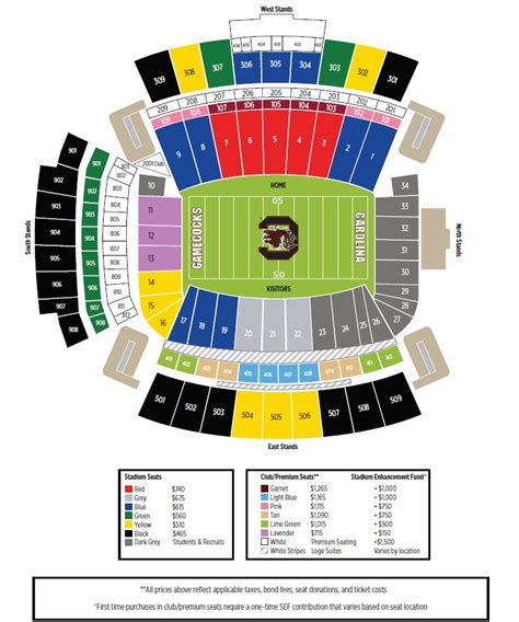 Gamecock Football Stadium Seating Chart - Stadium Seating Chart