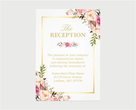 Reception Invitation Card Design