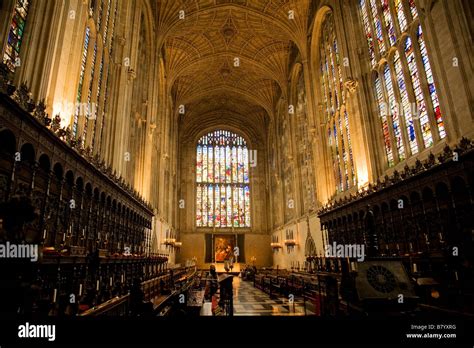 King's College Chapel Cambridge interior, University of Cambridge ...