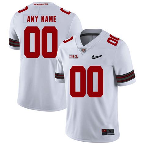 New Ohio State Buckeyes White Men's Customized Red Diamond Nike Logo College Football Jersey ...