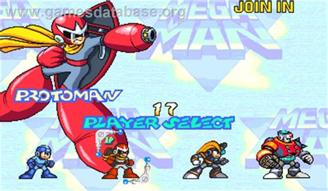 Mega Man 2: The Power Fighters - Arcade - Artwork - Select Screen