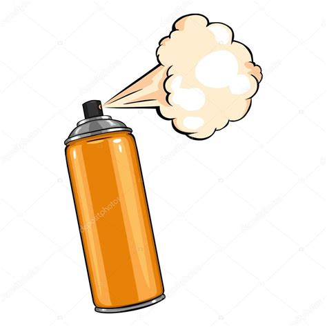 Aerosol Spray with Orange Paint — Stock Vector © nikiteev #80626290