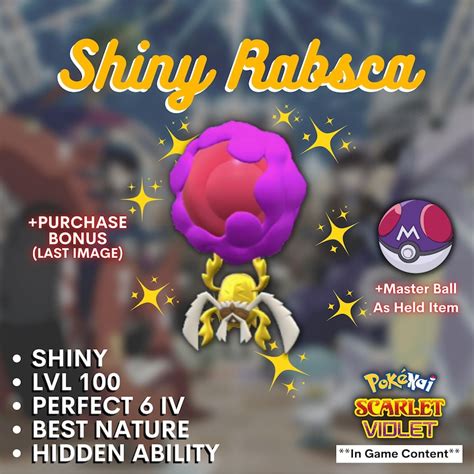 Shiny Rabsca / Pokemon Scarlet & Violet / 6IV / Level 100 / in - Etsy