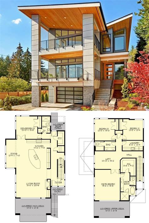 4-Bedroom Three-Story Altair Contemporary Style Home (Floor Plan ...