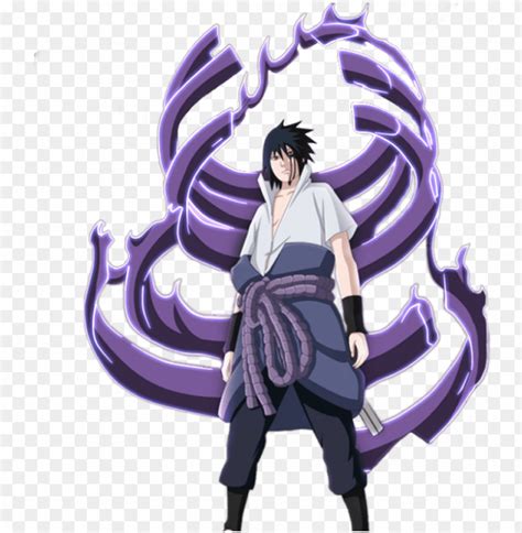 an anime character standing in front of purple swirls with his hands on his hips